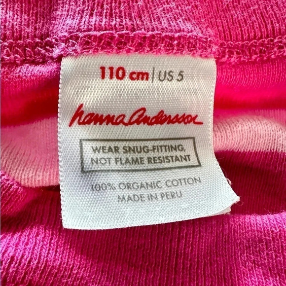 Hanna Andersson | Pink Striped Long John Pajamas (5) 💖 - Picture 4 of 4